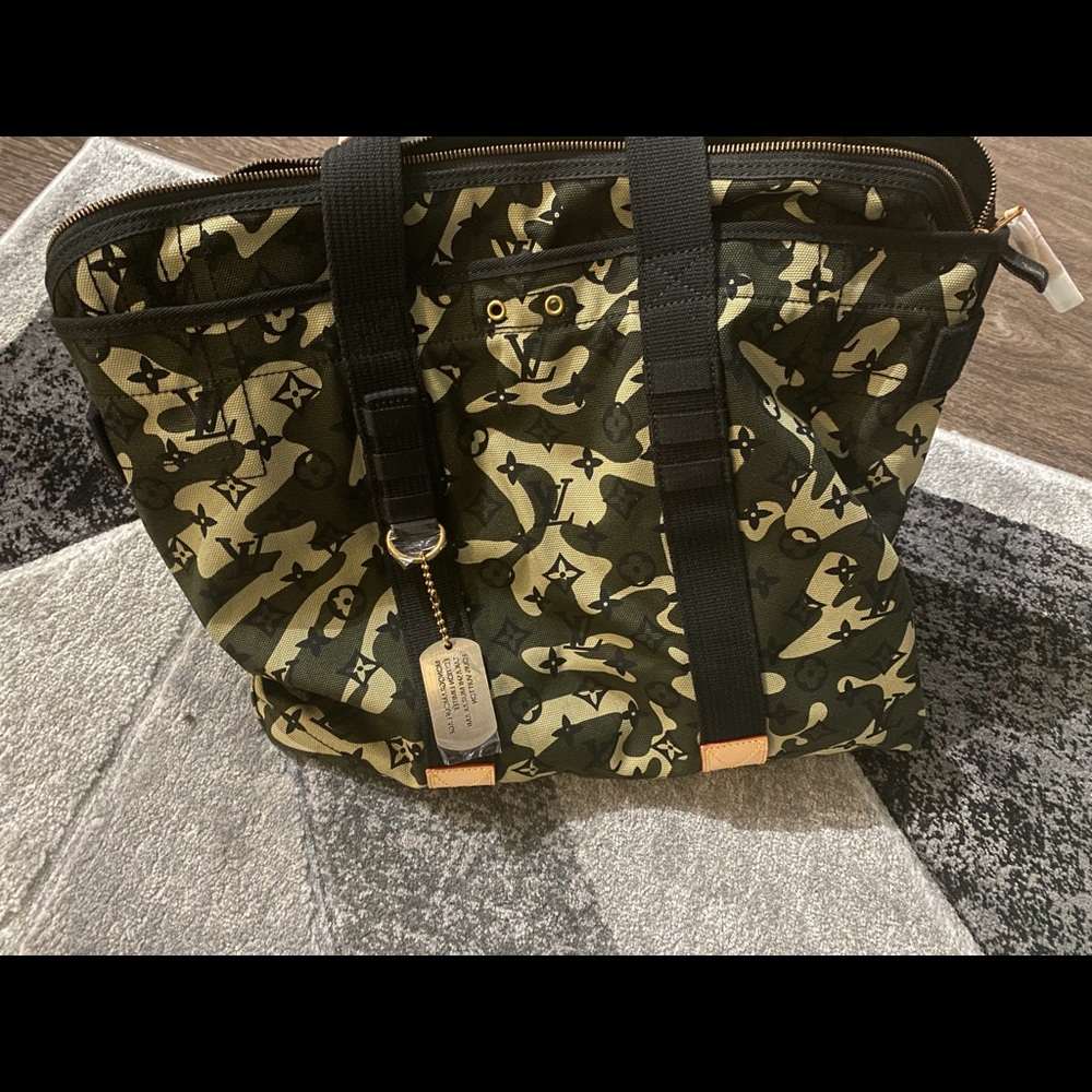 Camo Louis Vuitton 2008 Takashi Murakami Treillis Handbag Tote Bag Purse